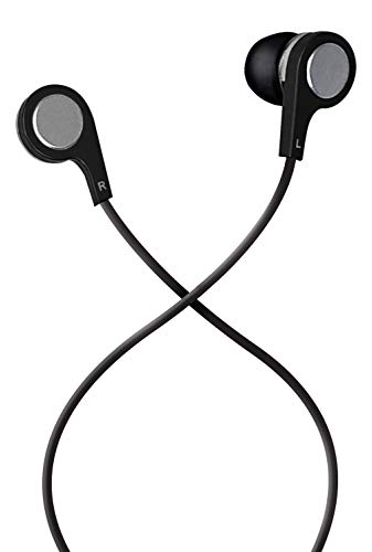 Maxell 199621 Soft Silicone Rubber Ear Tip Comfortable Extended Listening Copper Coil for Heavy Bass In-Ear Bud With Microphone, Black