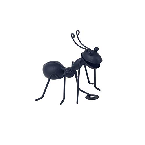 CAPRILO. Adorno Pared Decorativo de Metal Hormiga Negra. Cuadros y Apliques. Figuras y Esculturas. Insectos. Muebles Auxiliares. Decoración Hogar. Regalos Originales. 9 x 7 x 8 cm.