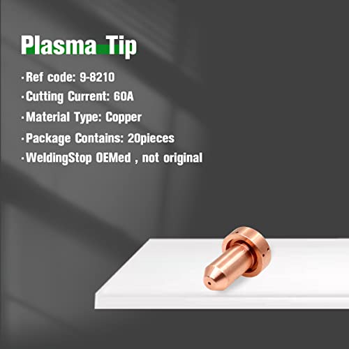 Image of 9-8215 Electrode 9-8210 Tip Nozzle for Thermal Dynamics SL60 SL100 Torch | Compatible with Thermal Dynamics Cutmaster 38 /52 /82 /102 /152 Plasma Cutter 60A Consumables 40Pcs