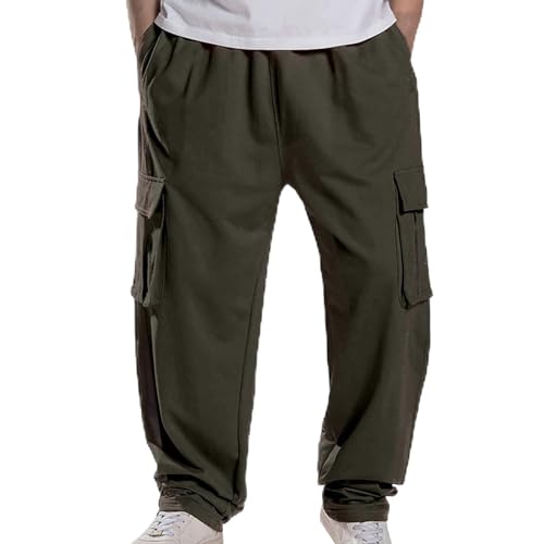 Pantalon de sport en coton avec poches latérales confortables et taille élastique