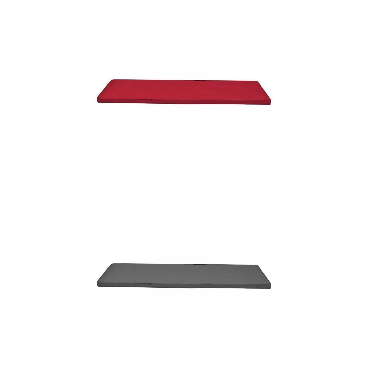 VELURA 2 Pieces Outdoor Bench Pad Waterproof Fabric 3 Seater Garden Swing Cushion|2 Pieces Outdoor Bench Seat Cushion(Red+Gray)|Cushions & Pads| Yard, Garden & Outdoor Living |Home & Garden-image-28