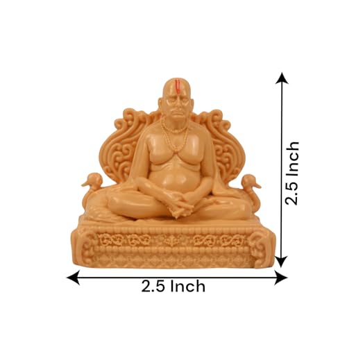 Image of KariGhar Swami Samarth Idol Perfect for Car Dashboard and House Warming Size 2.5 inch