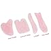 Deciniee Jade Gua Sha Scraping Massage Tool Set, Natural Pink Rose Quartz Gua Sha Board, Trigger Point Treatment, Beauty Therapy for Skin Care, Guasha Facial Stone for Body, Neck, Face (4 Packs)