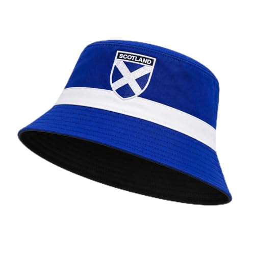 Mens Scotland Bucket Hat Football Fan Adults Reversible Summer Festival Cap
