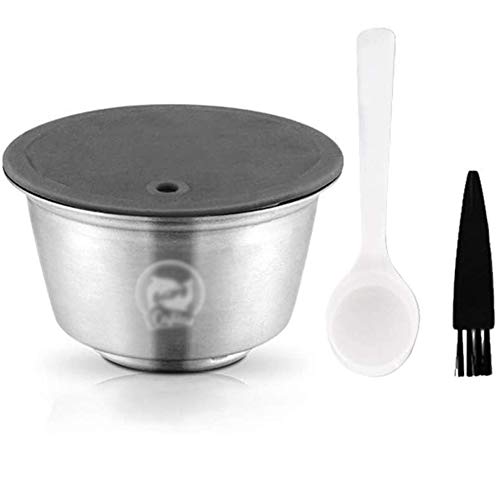 Edelstahl Fillable Kaffee Kaffeekapseln Capsule kompatibel Wieder verwendbare Filter-Set Cup mit Dolce Gusto Kaffeemaschine Lumio EDG Serie