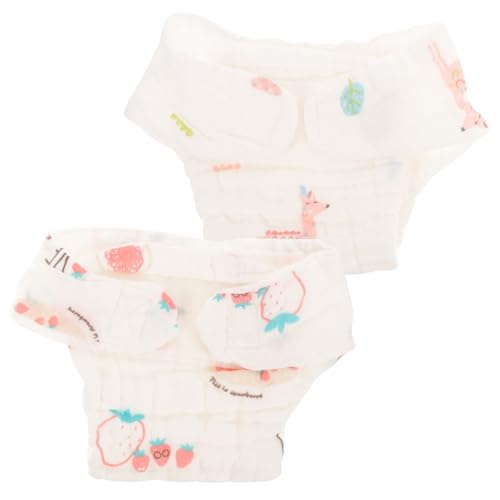 GETAJGHSD 2 piezas de Algodón Reutilizables para Niñas Bebés Pantalones de Pañal Lavables S Material de Algodón Suave y Transpirable Diseño Práctico y