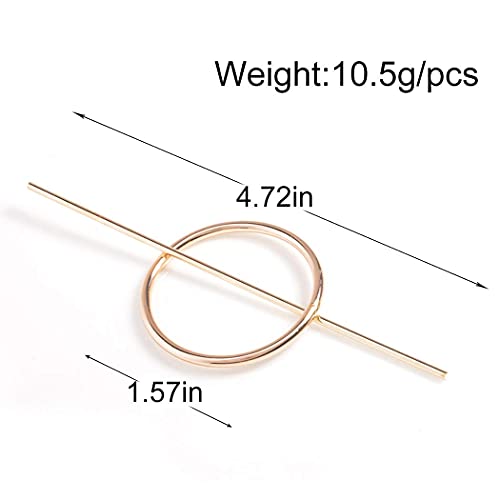 Pinzas para el cabello Dreamyn diseño geométrico dorado miniatura 4