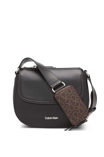 Calvin Klein Bella Novelty Crossbody, Black/Silver Multi, One Size