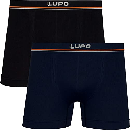 Lupo Kit 4 Cueca Boxer Microfibra de Poliamida Sem Costura Masculina, Multicor, M