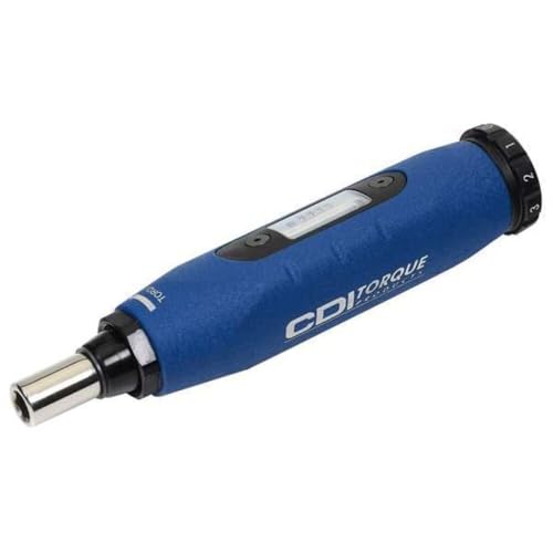CDI - Destornillador de torsión micro ajustable, unidad hexagonal de 1/4 pulgadas, rango 50-450 cNm (401NSM)