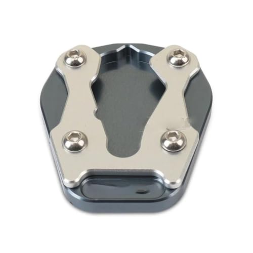 に適合するCFMOTO 450MT 2024 2025 オートバイCNCキックスタンドフットサイドスタンド延長パッドサポートプレート拡大(Gray)