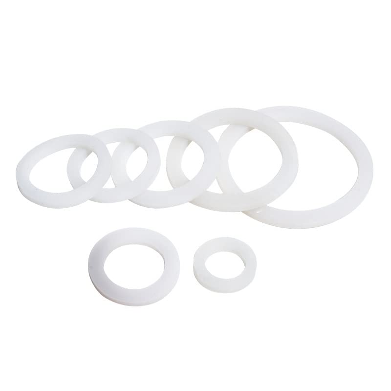 10pcs * Anillo de Junta Plana de Silicona 1/2 '' 3/4 '' 1 '' 2 '' Vmq Junta de Anillo de Sellado de Goma for Tubo Corrugado Lavadora de Anillo de Junta Plana