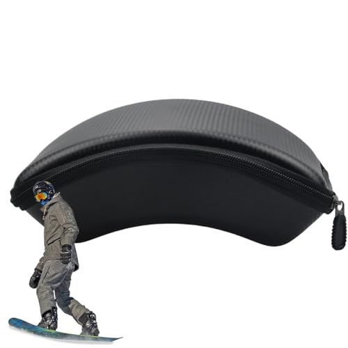 Estuche de almacenamiento para gafas de esquí de invierno en días de nieve familiar