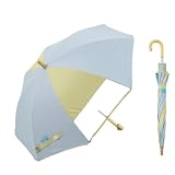 小川(Ogawa) キッズ長傘 子供日傘 先端が丸いT型露先 手開き式 55cm kukkahippo クッカヒッポ ミント×イエロー UVカット率＆遮光率99.9％以上 遮熱加工 安全手開き ネームバンド付 透明窓付き ブランドロゴ反射プリント付 晴雨兼用 チャイルドパラソル チャイパラ ギフト 60230