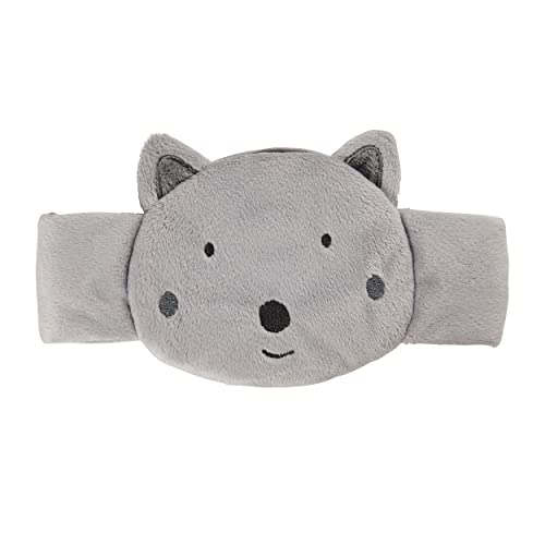 TINÉO - Mini Bouillotte de Massage P'tit Loup, Poche Noyaux De Cerises, Ceinture Ajustable, Bouillotte Pour Micro-Ondes, Thermothérapie, 11x60cm, 0-4 mois