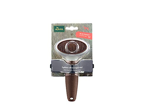 HUNTER SPA Zupfbürste selbstreinigend, für Hunde, 17,0 x 9,0 cm, M, grau / braun