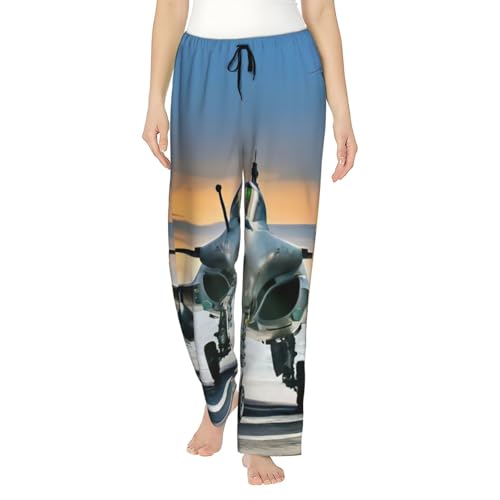 Pantalon de pyjama léger Airplane1 EdWal pour femme en tailles S à 3XL