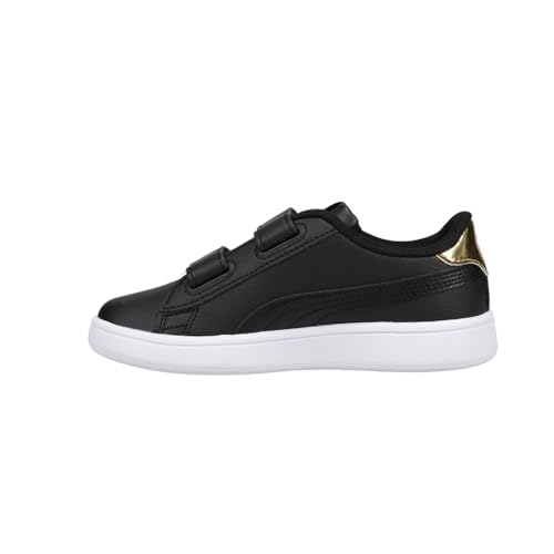 PUMA Toddler Girls Smash V2 Mirror Metallic Slip On Sneakers Shoes Casual - Black3