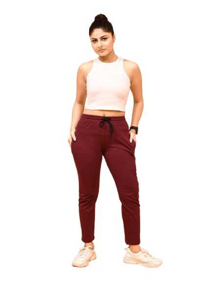 Women Cotton Pyjamas | Loose Fit Track Pants | Soft & Breathable Lounge Wear | Elastic Waist | Side Pockets | Night Wear, Yoga, Travel-image-35