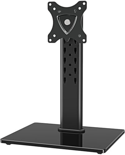 Image of MOUNTUP Monitor Stand for Desk, Freestanding Monitor Mount Fits 13-32 inch Screen up to 17.6 lbs, Screen Stand with Swivel, Height, Rotation Adjustment, VESA Mount 100 x 100mm, 75 x 75mm