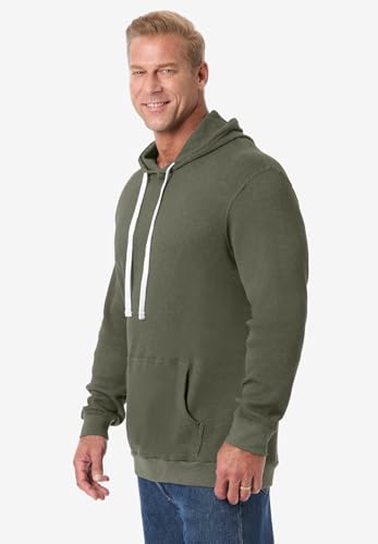 KingSize Men's Big & Tall Tall Waffle-Knit Thermal Hoodie3