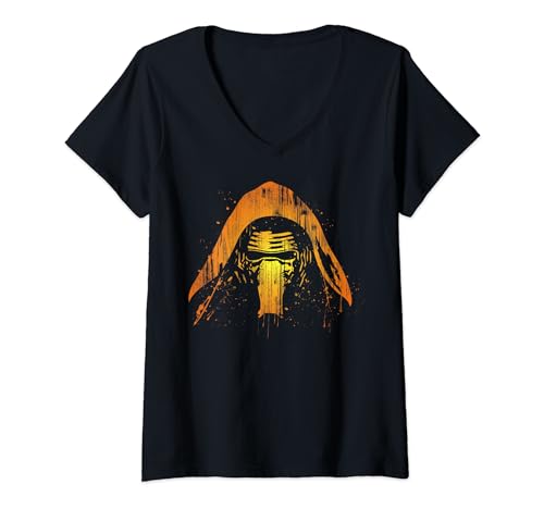 T-shirt Star Wars col V femme Kylo Ren vêtement mode geek pop culture