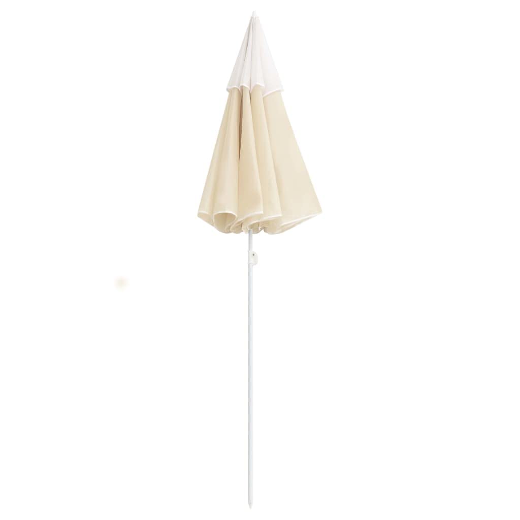 Casa & Giardino articolo-Ombrellone da esterno con palo in acciaio sabbia 180 cm