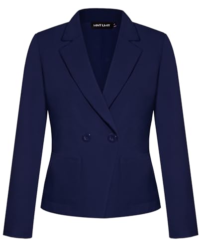 MINTLIMIT Women's Long Sleeve Blazers Button Front Notch Lapel Jacket Work Office Blazer with Pockets