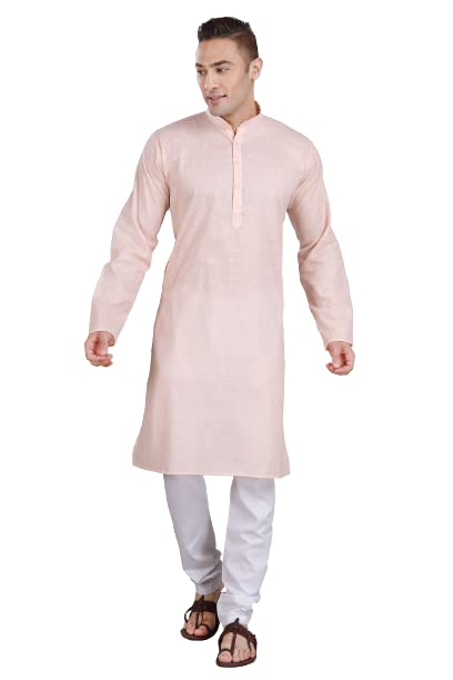 Image of RG DESIGNERS Linen Look Kurta Set for Mens