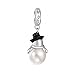 GNOCE Christmas Mr.Snowman Pendant Dangle Charm for Women, S925 Sterling Silver Dangle Charms for Women Wife, Valentine‘s Day, Mother’s Day Marry Christmas Jewelry