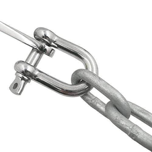 Shenghuiss D Shackle Stainless Steel 316 Marine Hardware Boat Anchor D Ring Forged Shackle 3/8 Inch 2 Pack thumb #4