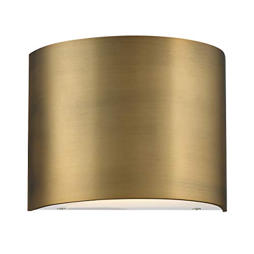 Image of WAC Lighting dweLED, Pocket 7in LED Wall Sconce in Aged Brass