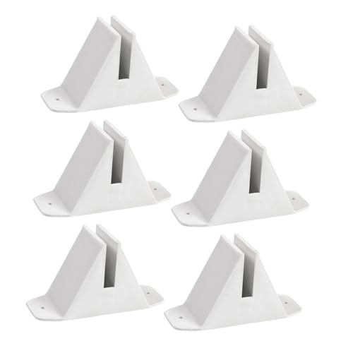 DRESSOOS Robusto Supporto per Recinzione da Giardino 6 Pezzi Base in Plastica Bianca per Bambini E Bambine Recinto per Albero di Natale Cancelletto per Animali Domestici