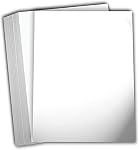 Hamilco White Glossy Cardstock Paper 8.5x11-100lb Cover Heavyweight Card Stock for Laser Printers, Crafts, Invitations, Photo Cards & Brochures (50 Sheets)
