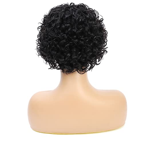 Short Wigs for Black Women Human Hair Afro Curly Glueless Full Machine Made Wig