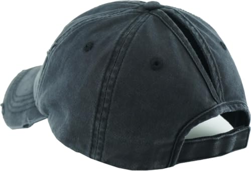 Image of Classic Plain Ponytail Messy High Bun Headwear Adjustable Cotton Trucker Mesh Glitter Hat Baseball Cap