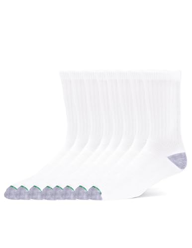 Burlington Mens Comfort Sport Cushion Crew Sock 8 Pair Pack White One Size
