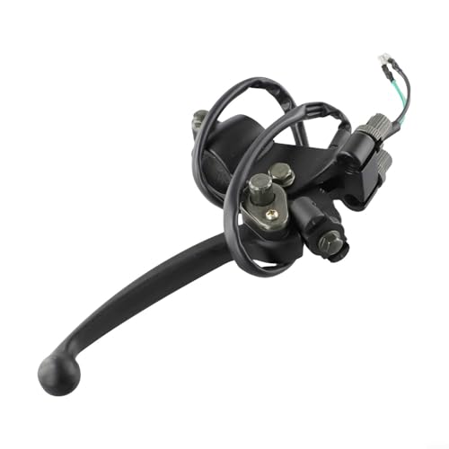 Fauhapyway Palanca de freno de bicicleta de 22 mm con doble tirador frontal para ATV motocicleta con manillar de 7/8 pulgadas, construcción de metal, cable negro de 50 cm