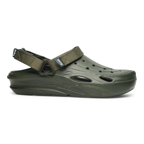 Image of YOHO Dual Hacker Clogs for Men & Boys | Waterproof Monsoon Footwear & Rainy Sandals | Adjustable Strap