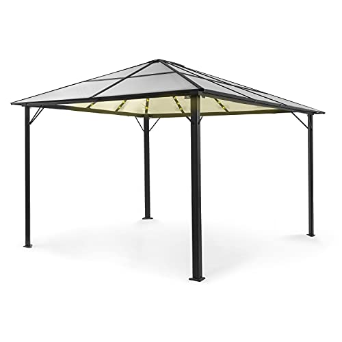 Blumfeldt Pavillon 3x4m, Rostfreier Aluminium-Pavillon mit Festem...