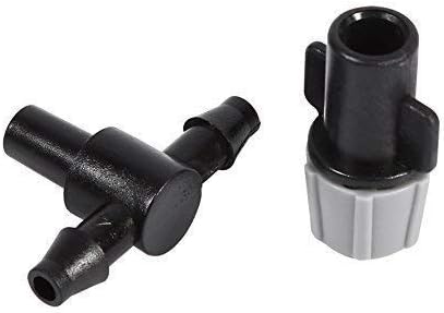 Miniatura 9 de Boquilla de nebulización de plástico, juntas en T para riego por nebulización, sistema de enfriamiento de flores, riego de jardín en casa, 20