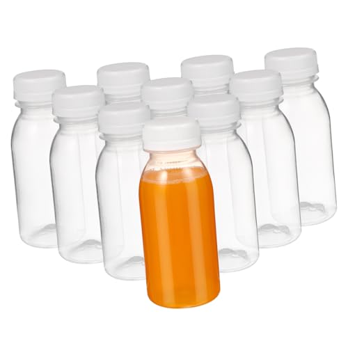 FUNOMOCYA 10pcs Drink Bottle with Lid Kid Water Bottle Kids Juice Smoothie Bottles Plastic Candy Jar Simply Juice Plastic Drinking Bottles Juice Storage Bottles Child Water Cup Milk The Pet
