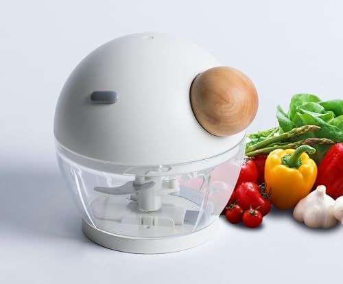 Image of HOOPOES Mini Handy And Compact Ultra Pro Designed Chopper With 3 Blades For Effortlessly Chopping Vegetables, Dry Fruits And Fruits For Your Kitchen (400 Ml),White