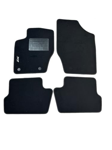 COMPATIBILITÀ: Set di tappetini specifici per Peugeot 307, progettati per una perfetta aderenza al pavimento dell'auto