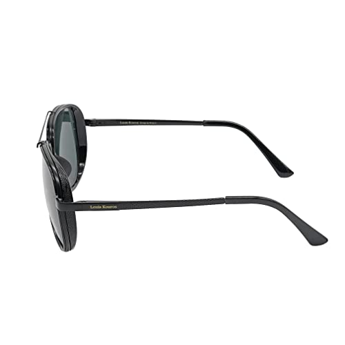Image of Louis Kouros Cherokee Aviator Classic Trendy 4414 sunglasses | Mirror Lens | 400 UV Protected | For Men's Women's | Medium | 58mm Lens Width