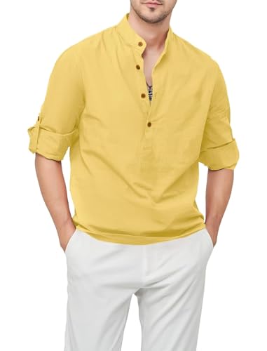 Image of Men's Kurta || Chinese Collar Long Sleeves || Straight Hip Length Kurtas || Short Kurta for Men || for Festival || Function || Occasion Wear Fancy Kurta for || Best Gifts for Mens