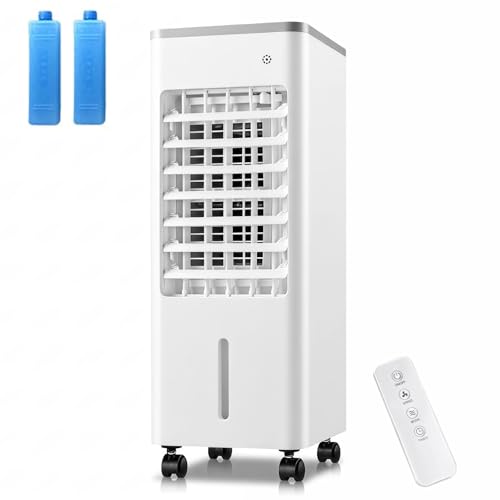 Climatiseur portable 3-en-1 rafraîchisseur d’air évaporatif à écran LED blanc