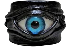 Horror Leather Ring: Your Dragon Eye Statement Piece