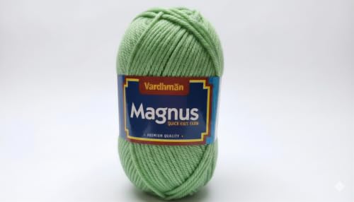 Image of Vardhman Magnus Knitting Yarn 100% Acrylic Bulky 4Ply Yarn (Pack of 1 Ball - 100g) - Knitting & Crochet Yarn for Winter Sweaters, Scarves, Blankets | Hypoallergenic, Hand Wash - Light Sage Green