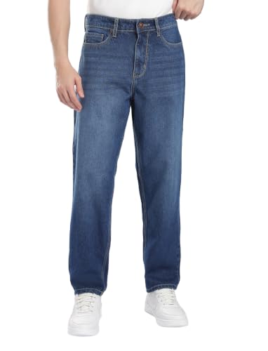 Image of INKD Men's Relaxed Fit Jeans - 100% Cotton | Jeans for Men | Mid-Rise | Pants for Men | Comfortable Dailywear